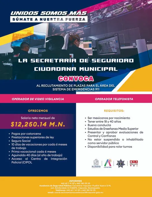 Convocatoria seguridad