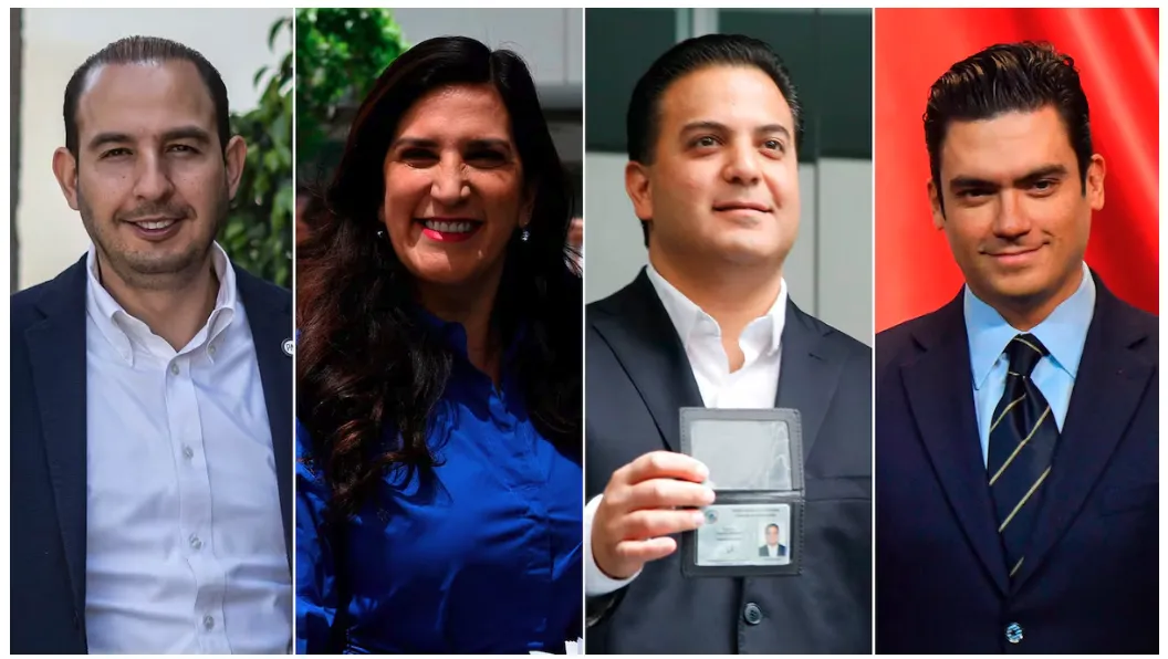 aspirantes panistas y Marko Cortés