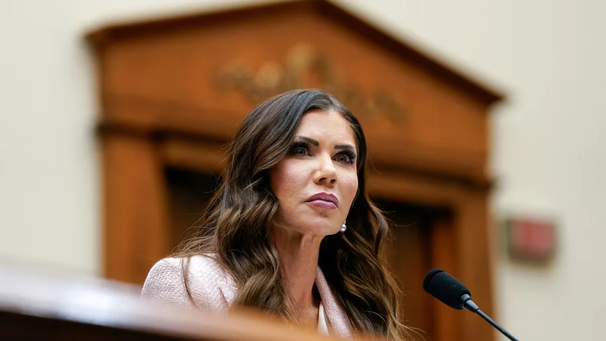 Kristi Noem en Washington, el 4 de marzo. Foto- Elizabeth Frantz (Reuters)