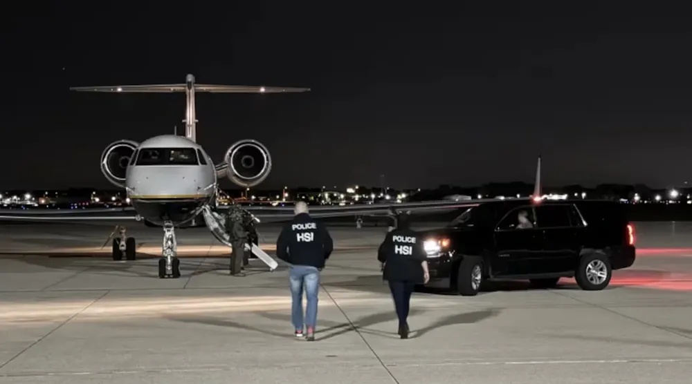 El avión en el que Ismael 'El Mayo' Zambada fue arrestado, en Texas (EE UU), el 25 de julio de 2025.